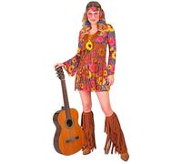 Widmann Hippie (Dress, Headband, Boot Covers) (158 cm / 11-13 Years) Different C