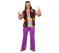 W WIDMANN MILANO Party Fashion - Costume da hippie uomo, set, flower power, carnevale
