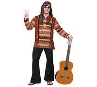 Widmann Hippie (Shirt With Vest, Pants, Headband, Necklace) (S) Different Colors