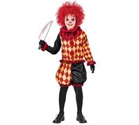 Widmann Horror Clown (Coat, Ruff, Pants) (140 cm / 8-10 Years) Different Colors