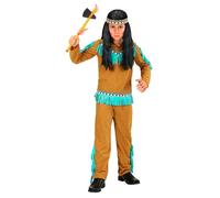 Widmann Indian (Coat, Pants, Headband) (104 cm / 2-3 Years) Brown