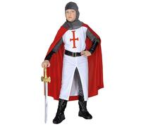 Widmann Knight (Tunic With Armour & Cape, Belt, Helmet) (158 cm / 11-13 Years) D