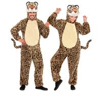 Widmann Leopard In Soft Plush (Hooded Jumpsuit With Mask) (M/L - h 175 cm) Diffe