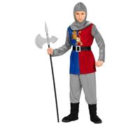 Widmann Medieval Knight (Coat, Pants, Belt, Boot Covers, Hood) (140 cm / 8-10 Ye