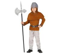 Widmann Medieval Knight (Coat, Pants, Belt, Hooded Capelet, Helmet) (128 cm / 5-