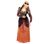 Costume Regina Medievale Donna Adulto Medioevo Rinascimento, Taglia M