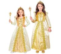 Widmann Medieval Queen (Dress With Petticoat, Crown) (116 cm / 4-5 Years) Gold