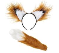WIDMANN MILANO PARTY FASHION 10017 - Set costume da volpe per adulti, cerchietto per capelli con orecchie e coda, animale, fiaba, festa a tema, carnevale, multicolore, taglia unica