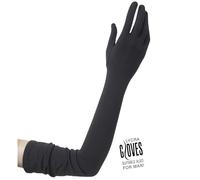 W WIDMANN MILANO Party Fashion 1449C - Guanti lunghi circa 60 cm, unisex, per carnevale, Halloween e feste a tema, neri