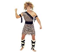 Widmann Costume Primitivo in Velluto Vestito Carnevale Tarzan Cavernicolo