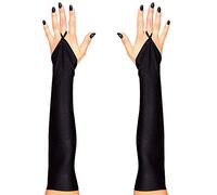 W WIDMANN MILANO Party Fashion - Guanti in raso senza dita, accessorio per costume, carnevale, festa a tema