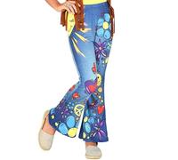 WIDMANN MILANO PARTY FASHION - Leggings anni '70 hippie jeans, reggae, flower power, costumi in maschera