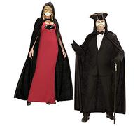 WIDMANN MILANO PARTY FASHION - Mantello con cappuccio, in velluto, circa 150 cm, Halloween, carnevale