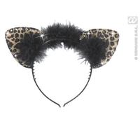 WIDMANN MILANO PARTY FASHION Orecchie Leopardo Strass Accessori Travestimento di Carnevale