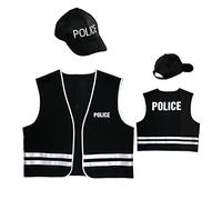 WIDMANN MILANO PARTY FASHION - Set di costumi da poliziotto, gilet, berretto, festa in maschera, carnevale