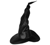 W WIDMANN MILANO Party Fashion - Cappello da strega, extra large, modellabile, in raso, a punta, accessorio, copricapo, festa in maschera, carnevale