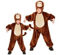 Widmann Monkey In Soft Plush (Hooded Jumpsuit With Mask) (116 cm / 4-5 Years) Br