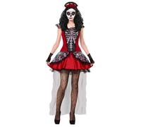 Widmann Mujer Dia De Los Muertos (Dress, Fingerless Gloves, Headpiece) (M) Diffe