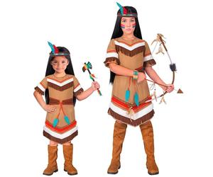 Widmann Native Indian (Dress With Belt, Headband With Feathers) (140 cm / 8-10 Y