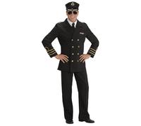 Widmann Navy Officer (Jacket, Mock Shirt With Tie, Pants, Hat) (M) Black