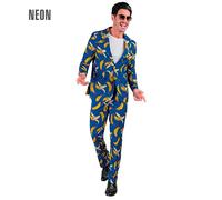 Widmann Neon Banana Party Fashion Suit (Jacket, Pants) (S) Blue