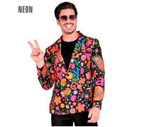 Widmann Neon Flamingo Party Fashion Jacket (Jacket) (XXL) Turquoise / Light Blue
