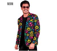 W WIDMANN MILANO Party Fashion - Giacca da uomo, giacca da abito, si illumina ai raggi UV, travestimento per Halloween