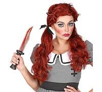 Widmann - Parrucca Killer Doll, rossa, bambola da killer, capelli sintetici, feste a tema, carnevale