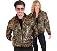 W WIDMANN MILANO Party Fashion - Bomber da festa, Jacke con paillettes, Completo da festa, Discoteca, Stampa animalier
