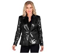 W WIDMANN MILANO Party Fashion - Blazer moda party con paillettes per donna, giacca, festival, costumi in maschera