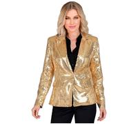 W WIDMANN MILANO Party Fashion - Blazer moda party con paillettes per donna, giacca, festival, costumi in maschera