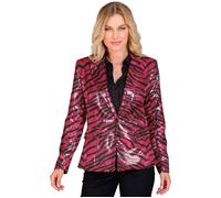 Widmann Party Fashion Jacket (Pink Animalier Sequin Jacket) (L) Pink