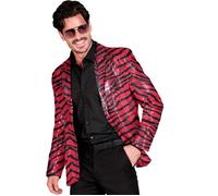 Widmann Party Fashion Jacket (Pink Animalier Sequin Jacket) (M) Pink