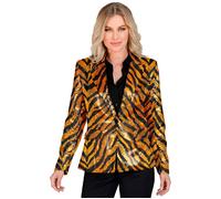 Widmann Party Fashion Jacket (Rainbow Animalier Tiger Sequin Jacket) (XXL) Rainb