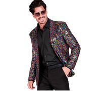 Widmann Party Fashion Jacket (Tie Dye Sequin Jacket) (XXL) Rainbow
