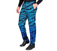 Widmann Party Fashion Pants (Blue Waves Sequin Pants) (M) Turquoise / Light Blue