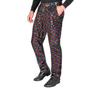 W WIDMANN MILANO Party Fashion - Party Fashion pantaloni in paillettes da uomo, Disco Fever, pantaloni da uomo