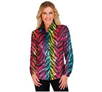 Widmann Party Fashion Shirt (Animalier Leopard Sequin Shirt) (XXL) Gold