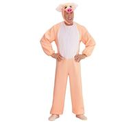 Widmann Pig (Jumpsuit, Headpiece With Mask) (M) Pink