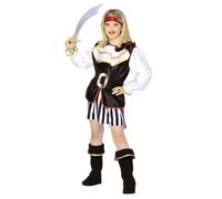 Widmann Pirate Girl (Coat With Jabot, Skirt, Belt, Boot Covers, Headband) (140 c