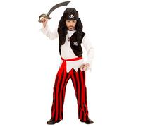 Widmann Pirate (Shirt With Vest, Pants, Belt, Headband) (140 cm / 8-10 Years) Di