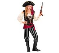 Widmann Pirate (Shirt With Vest, Pants, Sash, Belt, Headband, Hat) (140 cm / 8-1