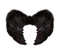 Widmann Costume Ali e Code Piumate Nere Giocattolo 307, Adulto Unisex, Multicolore, 37 x 50 cm