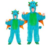 WIDMANN MILANO PARTY FASHION - Costume da drago nero per bambino, tuta, costume da animale, medievale, costumi in maschera