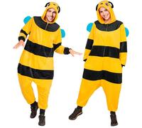 Widmann Plush Onesie Bee (Hooded Jumpsuit) (S/M) Yellow