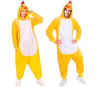 Widmann Plush Onesie Chick (Hooded Jumpsuit) (L/XL) Yellow