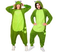 Widmann Plush Onesie Frog (Hooded Jumpsuit) (S/M) Green