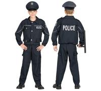 Widmann Police Officer (Jacket, Pants, Hat) (128 cm / 5-7 Years) Blue