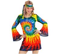 Widmann Psychedelic Hippie (Dress, Headband) (S) Different Colors