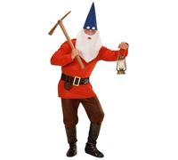 Widmann Red Gnome (Coat, Pants, Belt With Purse, Boot Covers, Hat With Ears, Eye